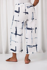 Linen Wide Leg Crop | Watermark